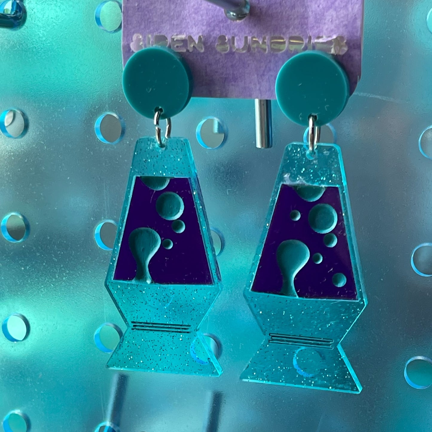 ACRYLIC DUO LAVA LAMP KEYCHAINS, EARRINGS, NECKLACE