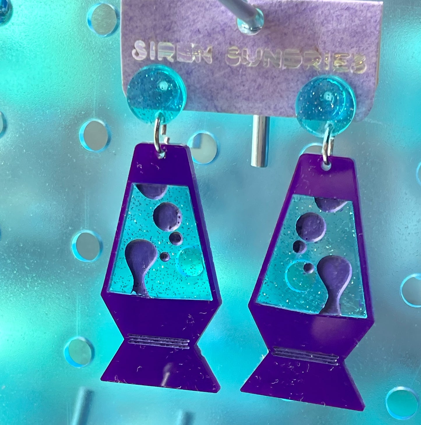 ACRYLIC DUO LAVA LAMP KEYCHAINS, EARRINGS, NECKLACE